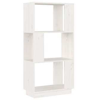 Boekenkast/kamerscherm 51x25x101 cm massief grenenhout wit 8720286905784 2