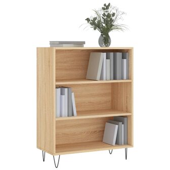 Boekenkast 69,5x32,5x90 cm bewerkt hout sonoma eikenkleurig 8720845866426 3