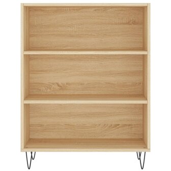 Boekenkast 69,5x32,5x90 cm bewerkt hout sonoma eikenkleurig 8720845866426 4