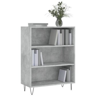 Boekenkast 69,5x32,5x90 cm bewerkt hout betongrijs 8720845866433 3