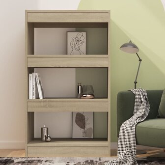 Boekenkast/kamerscherm 60x30x103 cm spaanplaat sonoma eiken 8720286843239 3