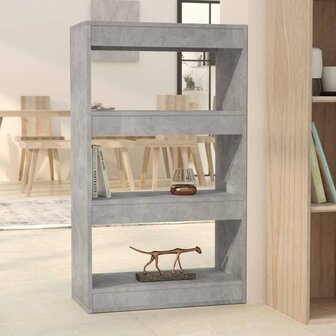 Boekenkast/kamerscherm 60x30x103 cm spaanplaat betongrijs 8720286843246 1