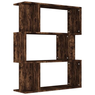 Boekenkast / kamerscherm 80x24x96 cm bewerkt hout gerookt eiken 8720286975053 2