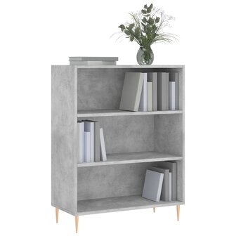 Boekenkast 69,5x32,5x90 cm bewerkt hout betongrijs 8720845866358 3