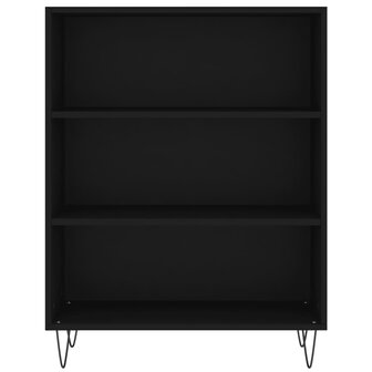 Boekenkast 69,5x32,5x90 cm bewerkt hout zwart 8720845866402 4