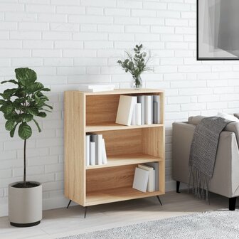 Boekenkast 69,5x32,5x90 cm bewerkt hout sonoma eikenkleurig 8720845866181 1