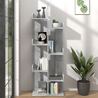 Boekenkast 48x25,5x140 cm spaanplaat betongrijs 8720286645932 1