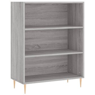 Boekenkast 69,5x32,5x90 cm bewerkt hout grijs sonoma eikenkleur 8720845866372 2