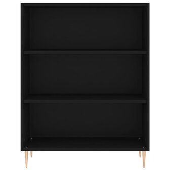 Boekenkast 69,5x32,5x90 cm bewerkt hout zwart 8720845866327 4