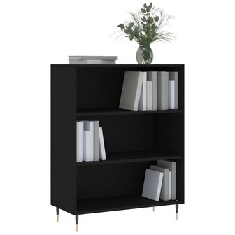 Boekenkast 69,5x32,5x90 cm bewerkt hout zwart 8720845866242 3