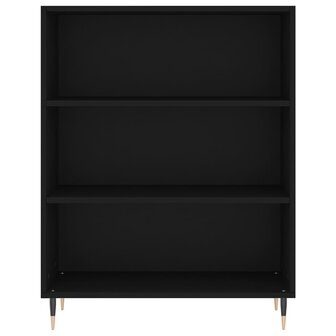 Boekenkast 69,5x32,5x90 cm bewerkt hout zwart 8720845866242 4