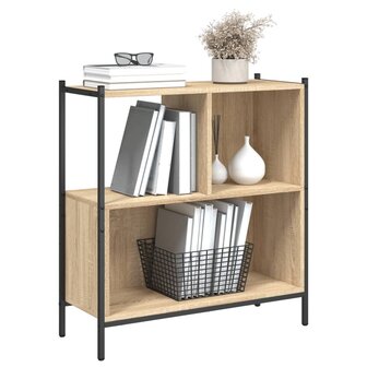 Boekenkast 72x28x77,5 cm bewerkt hout sonoma eikenkleurig 8721012339309 4