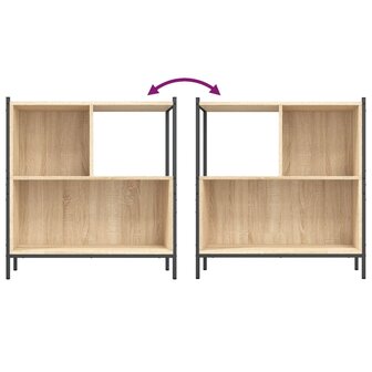 Boekenkast 72x28x77,5 cm bewerkt hout sonoma eikenkleurig 8721012339309 8