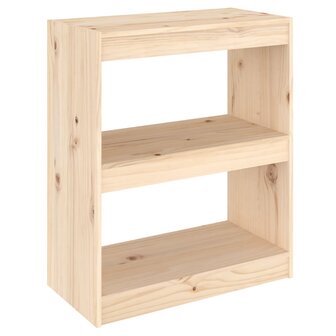 Boekenkast/kamerscherm 60x30x71,5 cm massief grenenhout 8720286608586 2