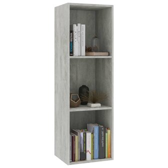 Boekenkast/tv-meubel 36x30x114 cm bewerkt hout betongrijs 8719883673004 3