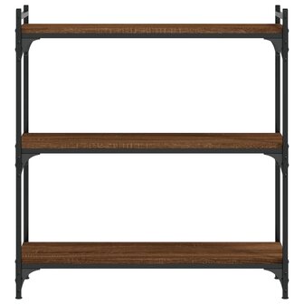 Boekenkast 3-laags 80x30x86 cm bewerkt hout bruineikenkleurig 8721012194533 4