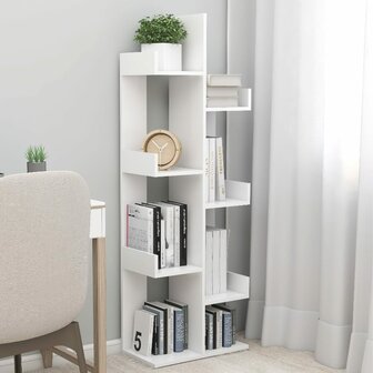 Boekenkast 48x25,5x140 cm spaanplaat wit 8720286645895 1