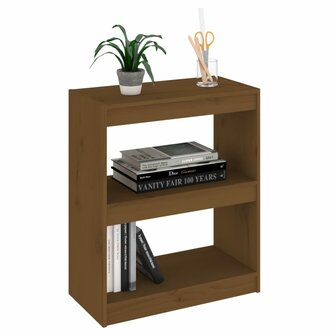 Boekenkast/kamerscherm 60x30x71,5 cm grenenhout honingbruin 8720286608616 4