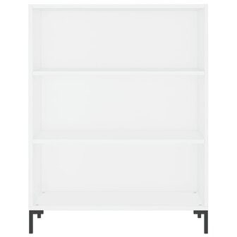 Boekenkast 69,5x32,5x90 cm bewerkt hout wit 8720845866471 4