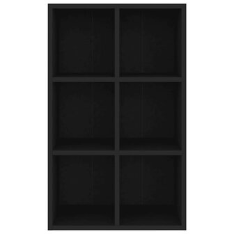 Boekenkast/dressoir 66x30x98 cm bewerkt hout zwart 8719883675046 6