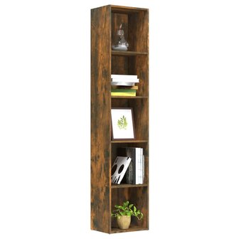 Boekenkast 40x30x189 cm bewerkt hout gerookt eikenkleurig 8720286954249 5