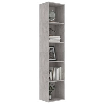 Boekenkast 40x30x189 cm bewerkt hout betongrijs 8719883869513 3