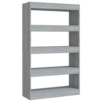 Boekenkast/kamerscherm 80x30x135 cm spaanplaat grijs sonoma 8720286844526 2