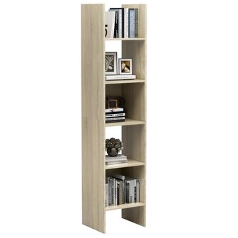 Boekenkast 40x35x180 cm bewerkt hout sonoma eikenkleurig 8720286352564 5