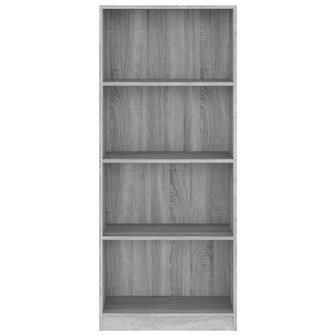 Boekenkast 4 schappen 60x24x142 cm bewerkt hout grijs sonoma 8720286976357 4