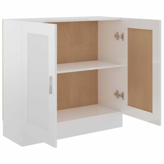 Boekenkast 82,5x30,5x80 cm bewerkt hout hoogglans wit 8720286133934 5