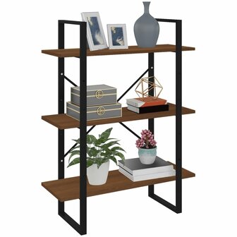 Boekenkast 80x30x105 cm bewerkt hout bruineikenkleurig 8720287088233 4