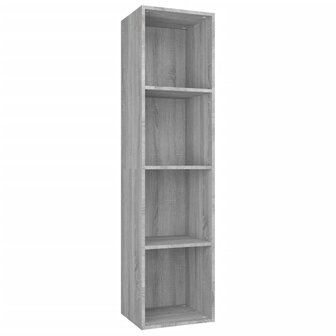 Boekenkast / tv-meubel 36x30x143 cm grijs sonoma eikenkleurig 8720286975091 2