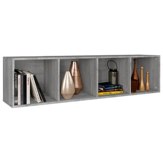 Boekenkast / tv-meubel 36x30x143 cm grijs sonoma eikenkleurig 8720286975091 10