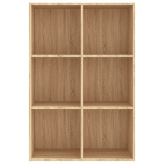 Boekenkast/dressoir 66x30x98 cm bewerkt hout sonoma eikenkleur 8719883675060 6