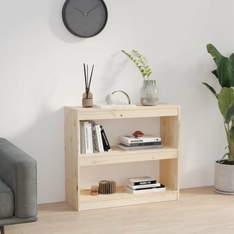 Boekenkast/kamerscherm 80x30x71,5 cm massief grenenhout 8720286608838 3