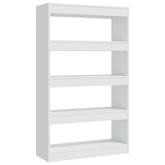 Boekenkast/kamerscherm 80x30x135 cm spaanplaat wit 8720286843512 2