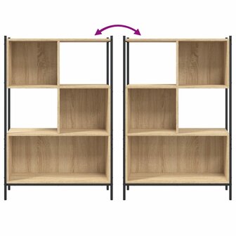 Boekenkast 72x28x109 cm bewerkt hout sonoma eikenkleurig 8721012339354 8