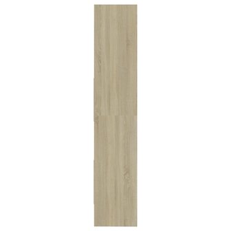 Boekenkast 60x35x180 cm bewerkt hout sonoma eikenkleurig 8720286352656 4