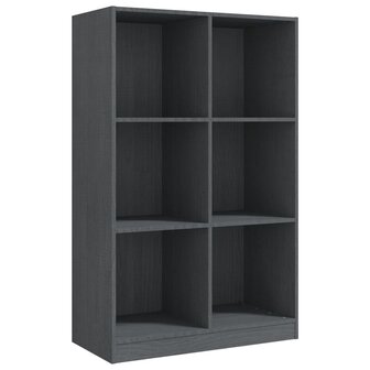 Boekenkast 70x33x110 cm massief grenenhout grijs 8720286772850 2