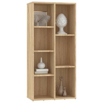 Boekenkast 50x25x106 cm bewerkt hout sonoma eikenkleurig 8719883869681 3