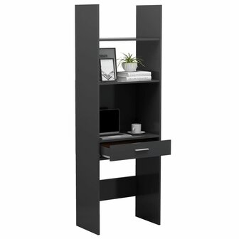 Boekenkast 60x35x180 cm bewerkt hout grijs 8720286352823 7