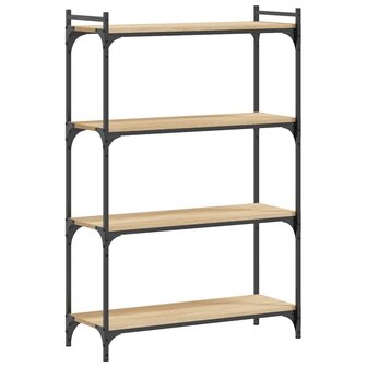 Boekenkast 4-laags 80x30x120 cm bewerkt hout sonoma eikenkleur 8721012194557 2