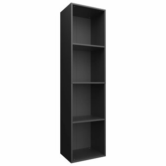 Boekenkast/tv-meubel 36x30x143 cm bewerkt hout zwart 8719883673066 2