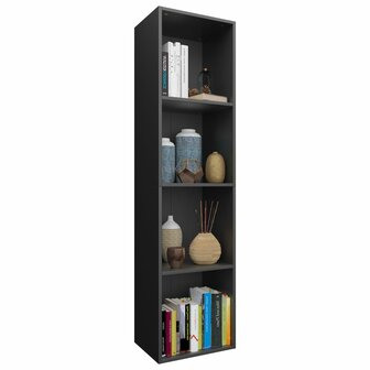 Boekenkast/tv-meubel 36x30x143 cm bewerkt hout zwart 8719883673066 3