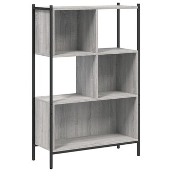 Boekenkast 72x28x109 cm bewerkt hout grijs sonoma eikenkleurig 8721012339378 2