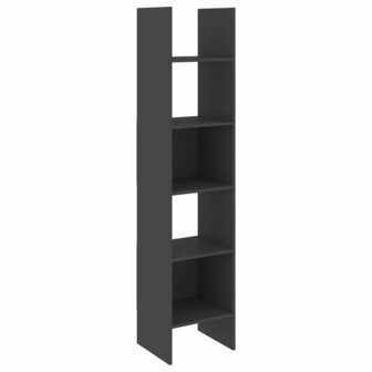 Boekenkast 40x35x180 cm bewerkt hout grijs 8720286352557 2