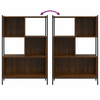 Boekenkast 72x28x109 cm bewerkt hout bruineikenkleurig 8721012339385 8