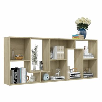 Boekenkast 67x24x161 cm bewerkt hout sonoma eikenkleurig 8719883915821 5