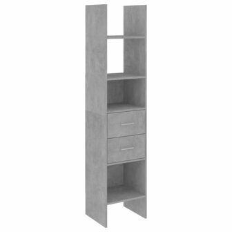 Boekenkast 40x35x180 cm bewerkt hout betongrijs 8720286352755 2