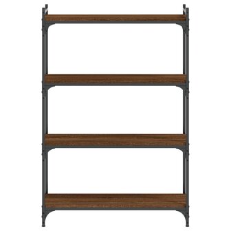 Boekenkast 4-laags 80x30x120 cm bewerkt hout bruineikenkleurig 8721012194588 4